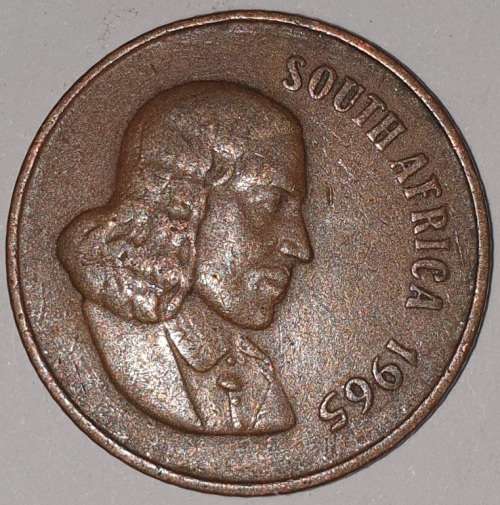 1965 ENG - 2 CENT COIN (TWO CENT COIN) - RSA - BRONZE - KM#66.2 - WILDEBEEST